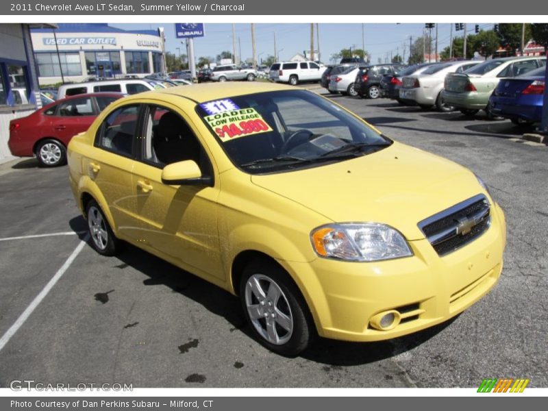 Summer Yellow / Charcoal 2011 Chevrolet Aveo LT Sedan