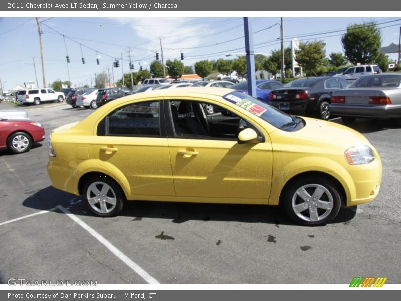 Summer Yellow / Charcoal 2011 Chevrolet Aveo LT Sedan