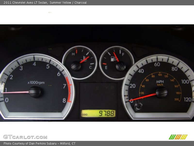 Summer Yellow / Charcoal 2011 Chevrolet Aveo LT Sedan