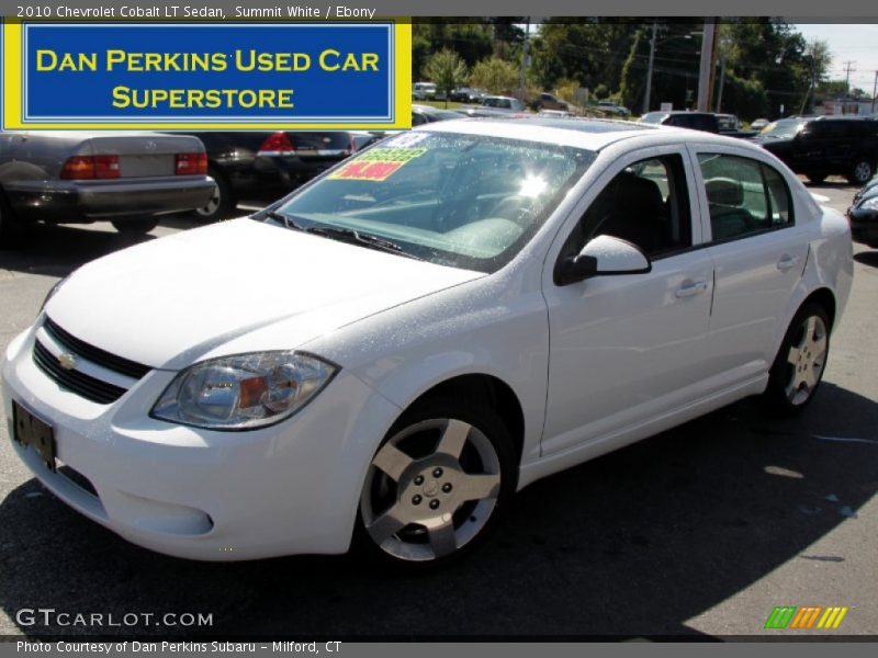 Summit White / Ebony 2010 Chevrolet Cobalt LT Sedan