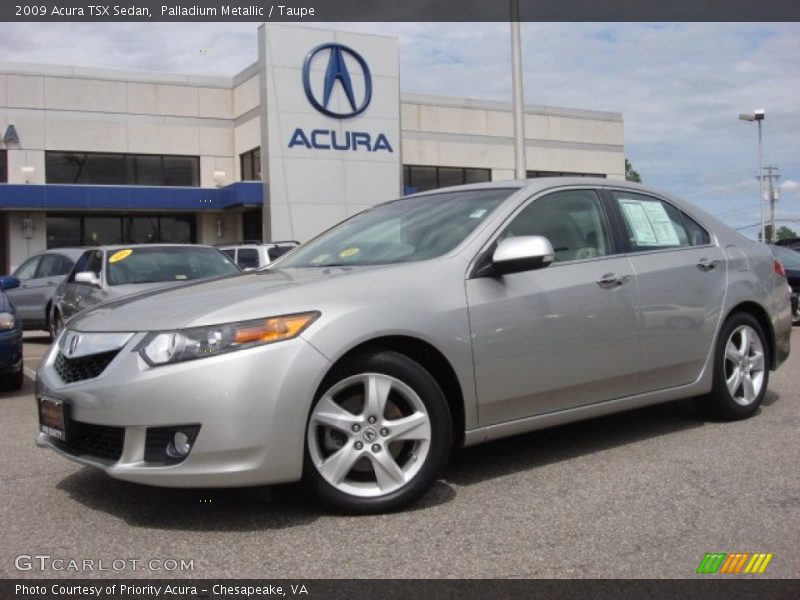 Palladium Metallic / Taupe 2009 Acura TSX Sedan