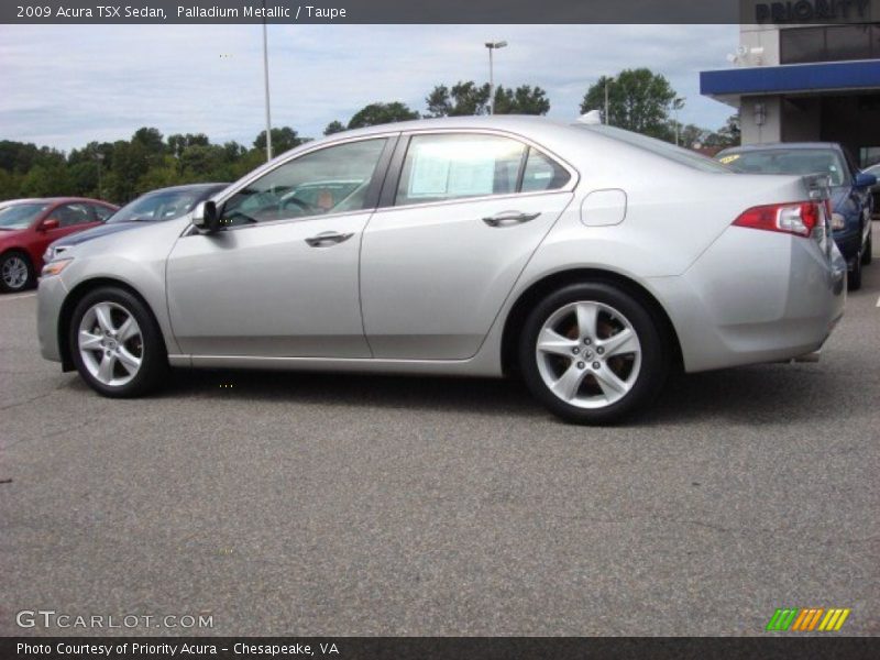 Palladium Metallic / Taupe 2009 Acura TSX Sedan