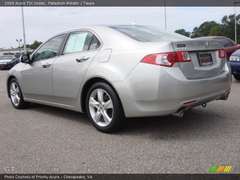 Palladium Metallic / Taupe 2009 Acura TSX Sedan