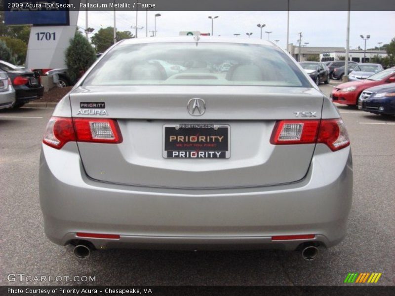 Palladium Metallic / Taupe 2009 Acura TSX Sedan