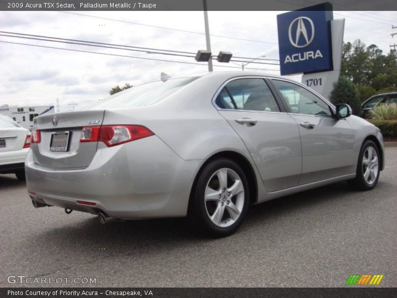 Palladium Metallic / Taupe 2009 Acura TSX Sedan