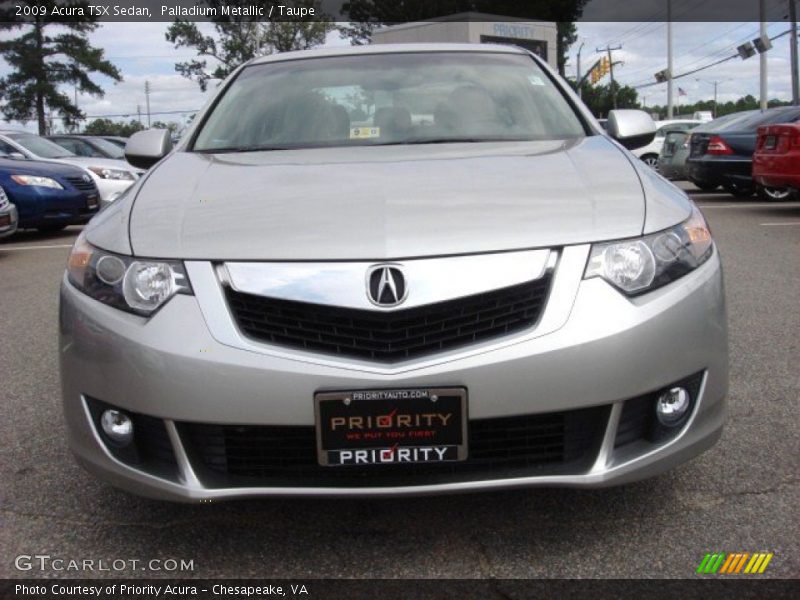 Palladium Metallic / Taupe 2009 Acura TSX Sedan