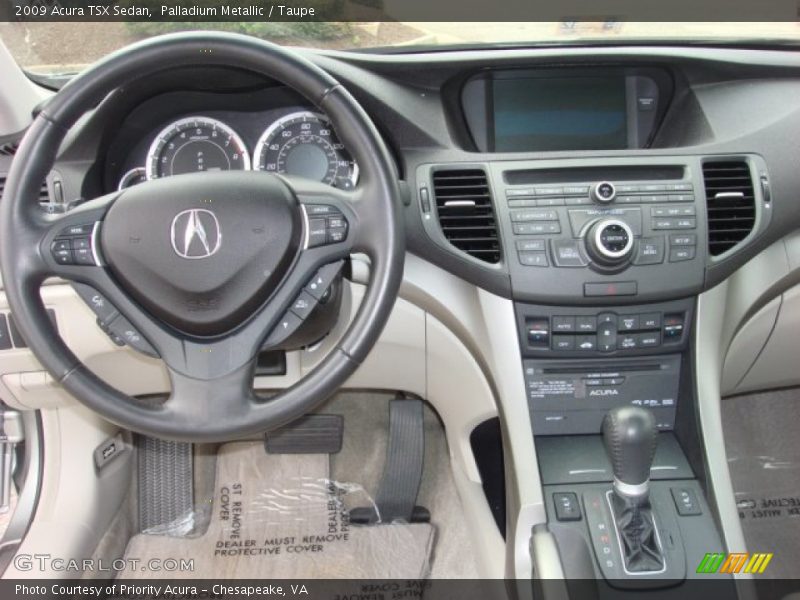 Palladium Metallic / Taupe 2009 Acura TSX Sedan