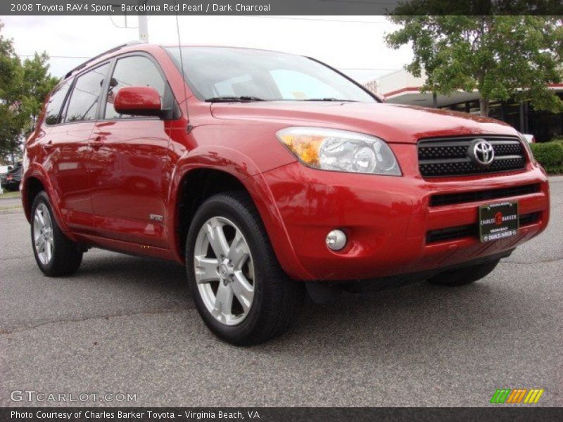 Barcelona Red Pearl / Dark Charcoal 2008 Toyota RAV4 Sport