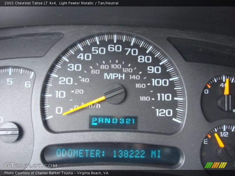 Light Pewter Metallic / Tan/Neutral 2003 Chevrolet Tahoe LT 4x4