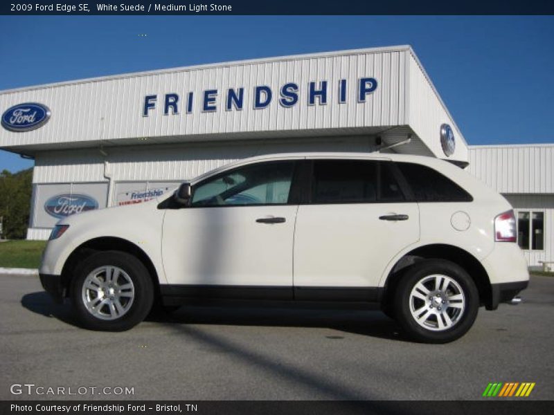 White Suede / Medium Light Stone 2009 Ford Edge SE