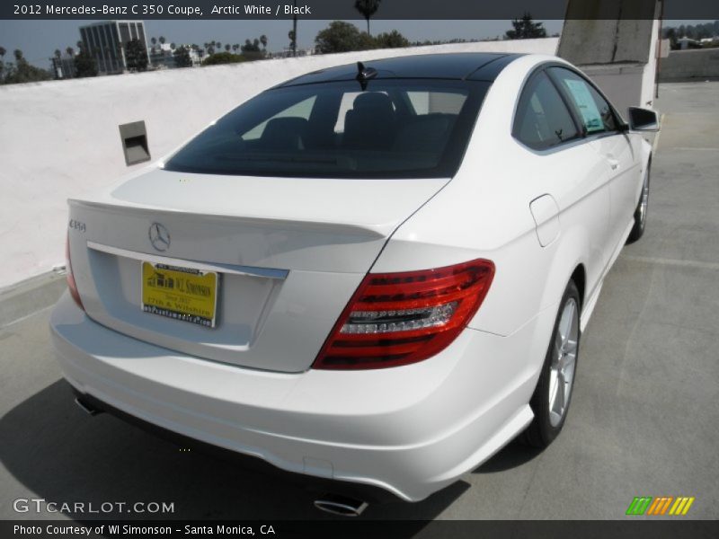 Arctic White / Black 2012 Mercedes-Benz C 350 Coupe