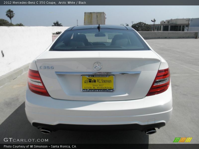 Arctic White / Black 2012 Mercedes-Benz C 350 Coupe