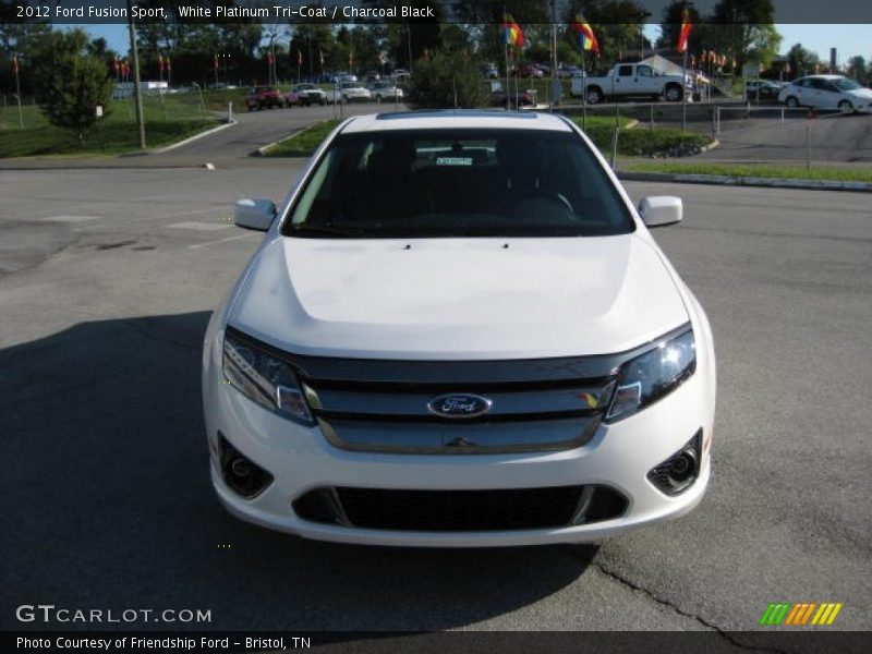 White Platinum Tri-Coat / Charcoal Black 2012 Ford Fusion Sport