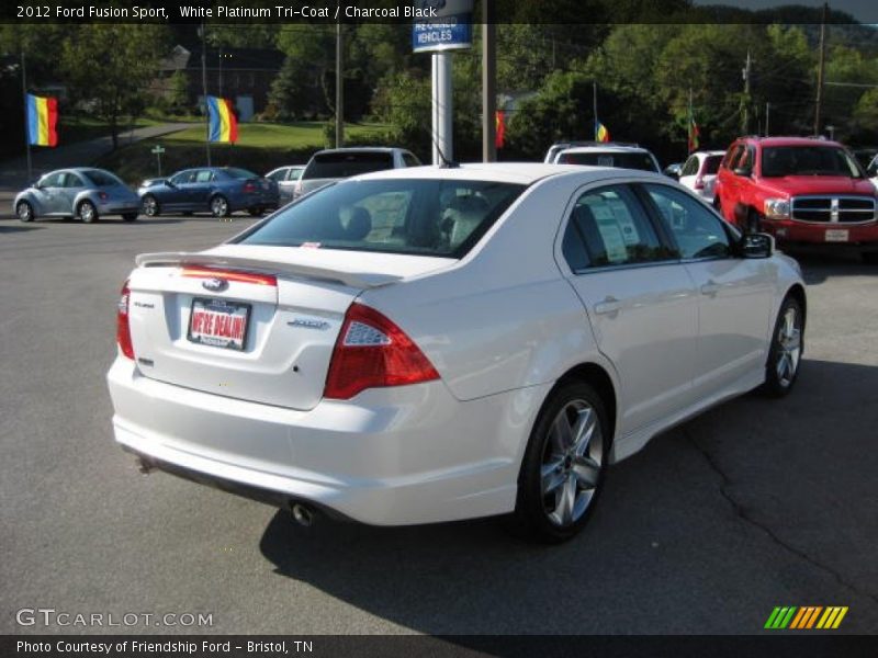 White Platinum Tri-Coat / Charcoal Black 2012 Ford Fusion Sport