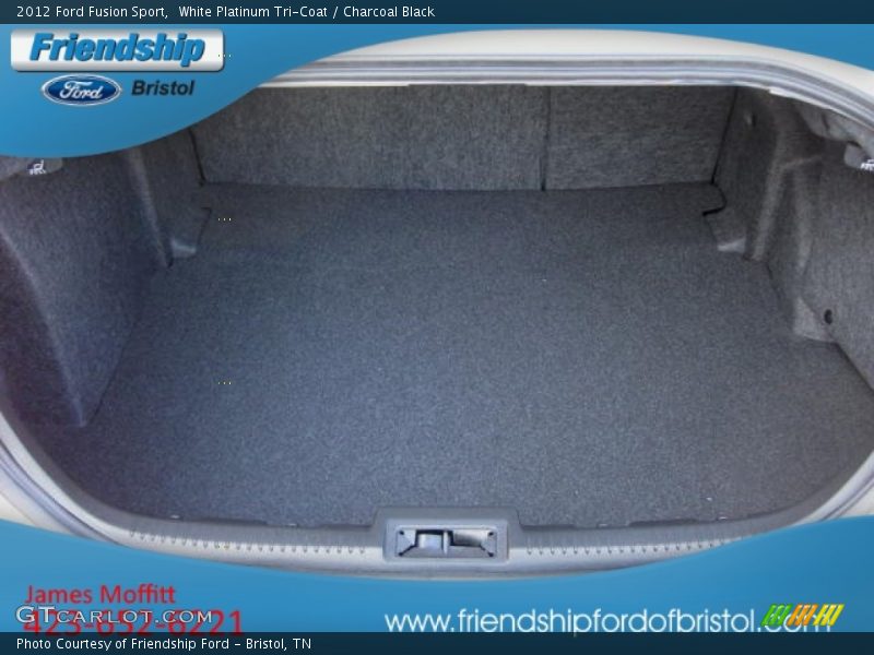 White Platinum Tri-Coat / Charcoal Black 2012 Ford Fusion Sport