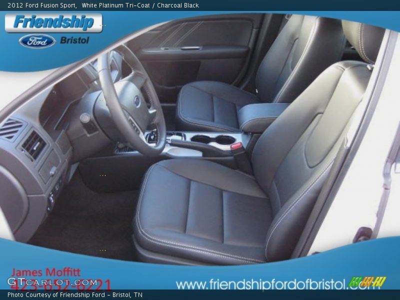 White Platinum Tri-Coat / Charcoal Black 2012 Ford Fusion Sport