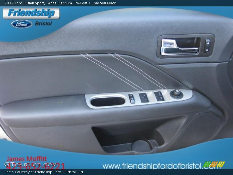 White Platinum Tri-Coat / Charcoal Black 2012 Ford Fusion Sport