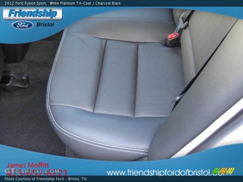 White Platinum Tri-Coat / Charcoal Black 2012 Ford Fusion Sport