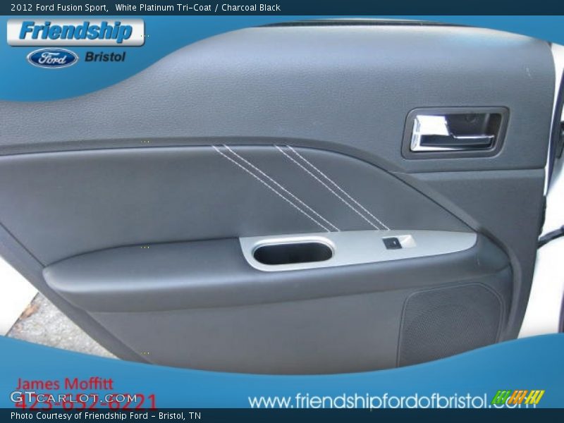 White Platinum Tri-Coat / Charcoal Black 2012 Ford Fusion Sport