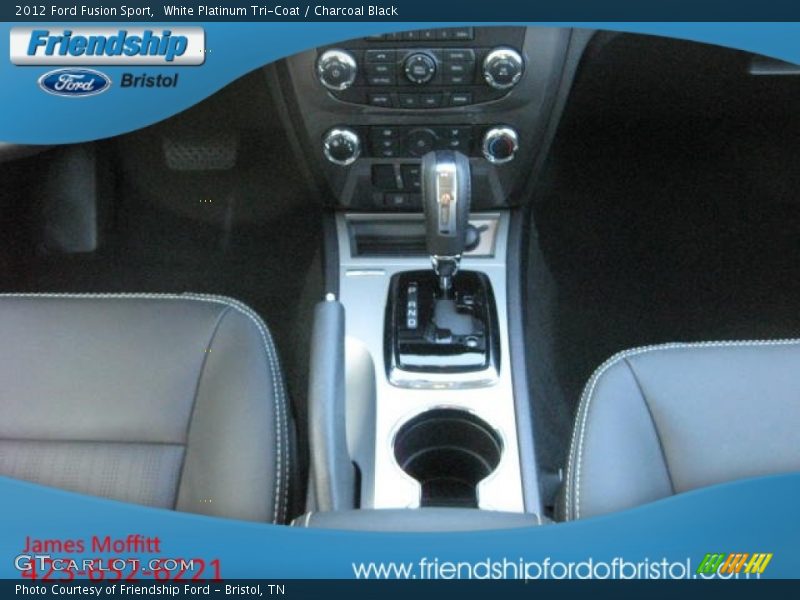 White Platinum Tri-Coat / Charcoal Black 2012 Ford Fusion Sport