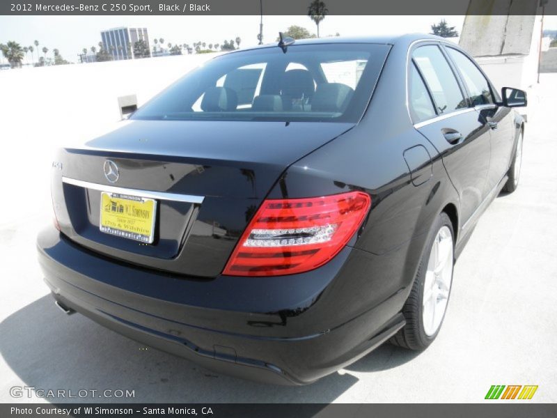 Black / Black 2012 Mercedes-Benz C 250 Sport