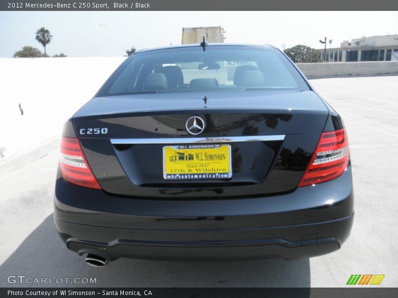 Black / Black 2012 Mercedes-Benz C 250 Sport