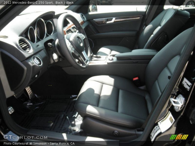 Black / Black 2012 Mercedes-Benz C 250 Sport
