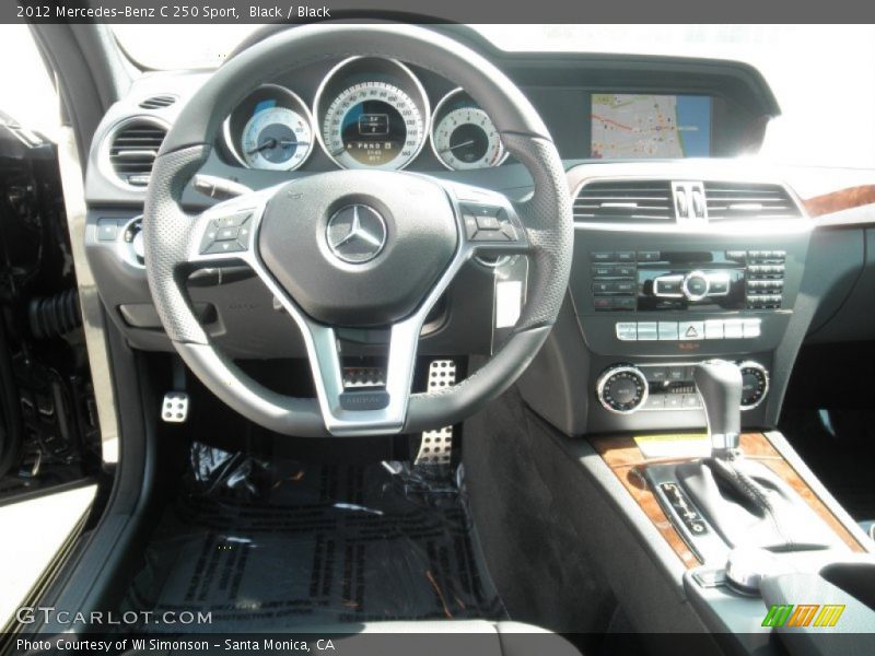 Black / Black 2012 Mercedes-Benz C 250 Sport