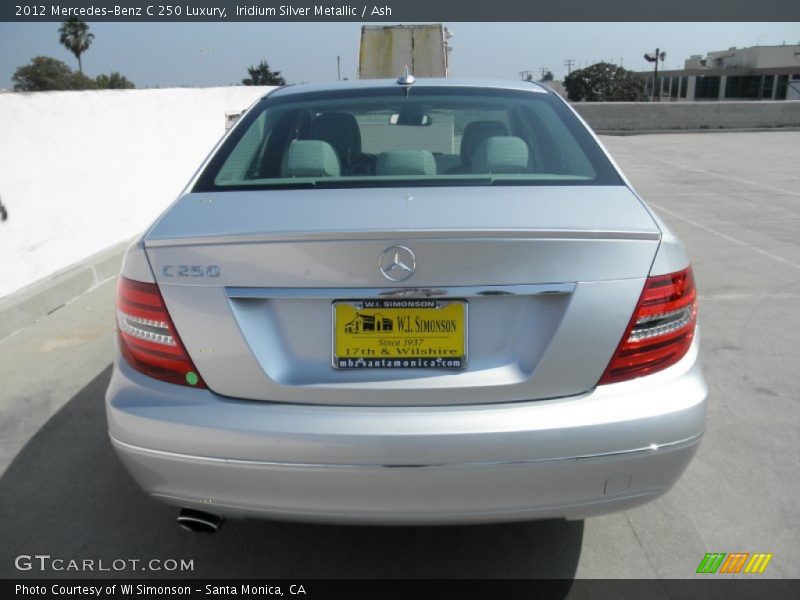 Iridium Silver Metallic / Ash 2012 Mercedes-Benz C 250 Luxury