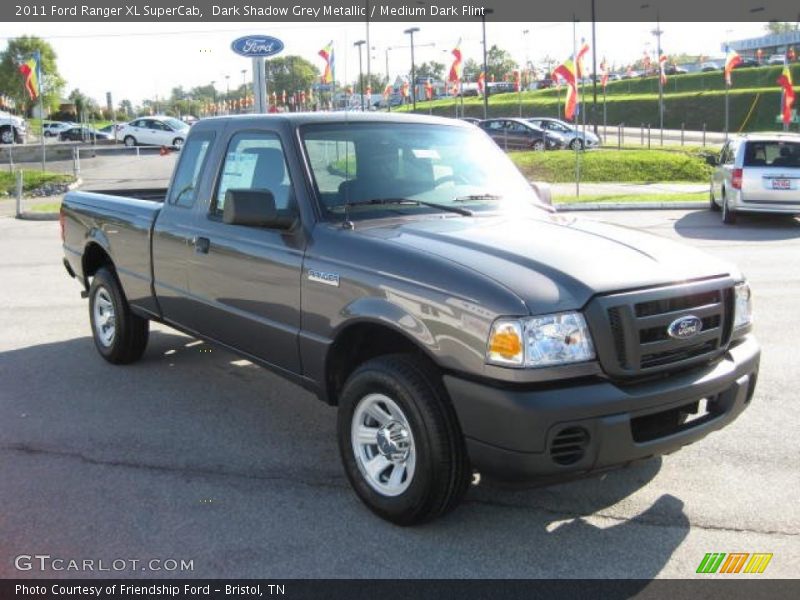 Dark Shadow Grey Metallic / Medium Dark Flint 2011 Ford Ranger XL SuperCab