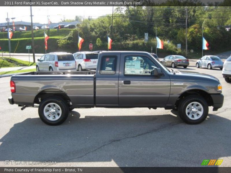 Dark Shadow Grey Metallic / Medium Dark Flint 2011 Ford Ranger XL SuperCab