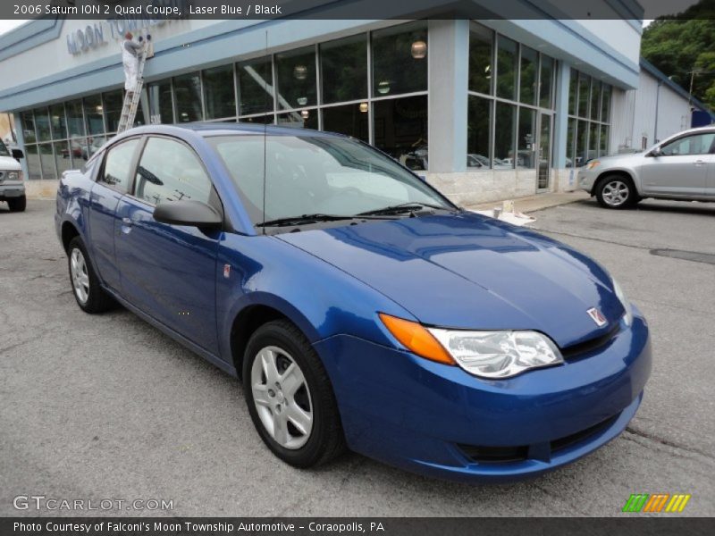 Laser Blue / Black 2006 Saturn ION 2 Quad Coupe