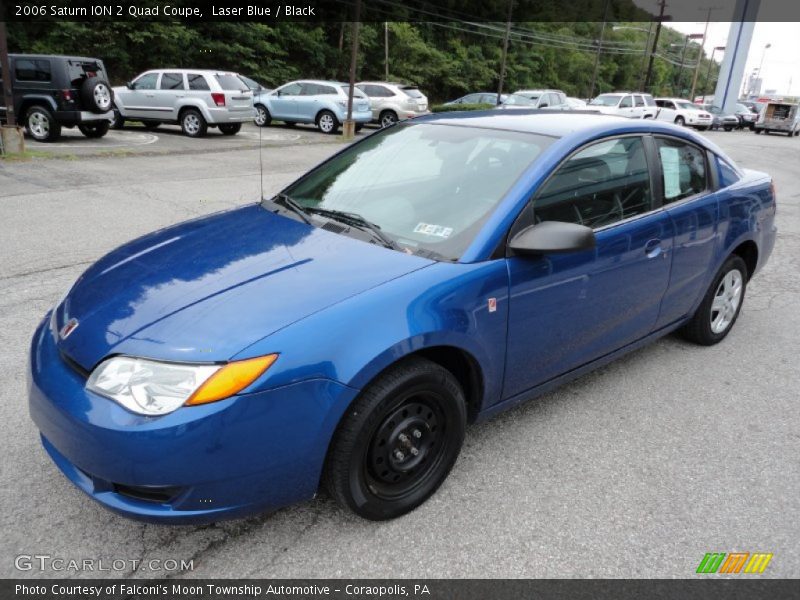 Laser Blue / Black 2006 Saturn ION 2 Quad Coupe