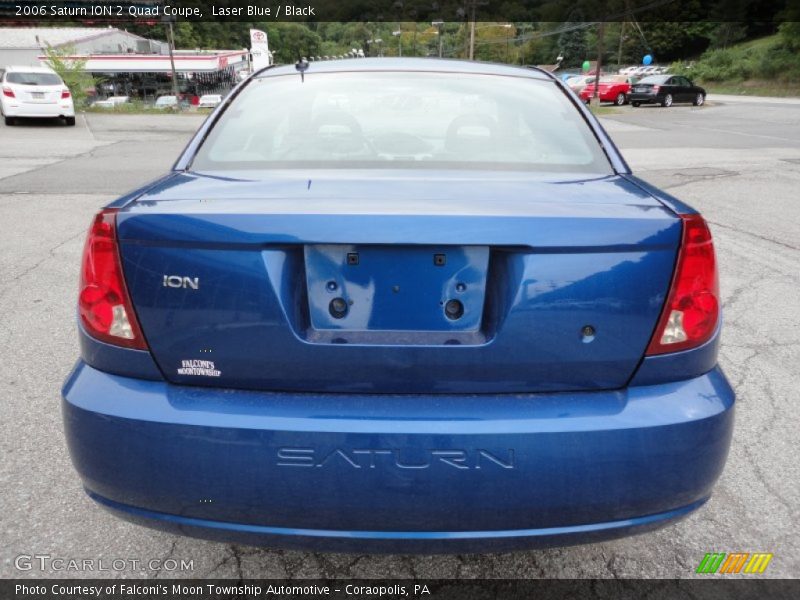 Laser Blue / Black 2006 Saturn ION 2 Quad Coupe