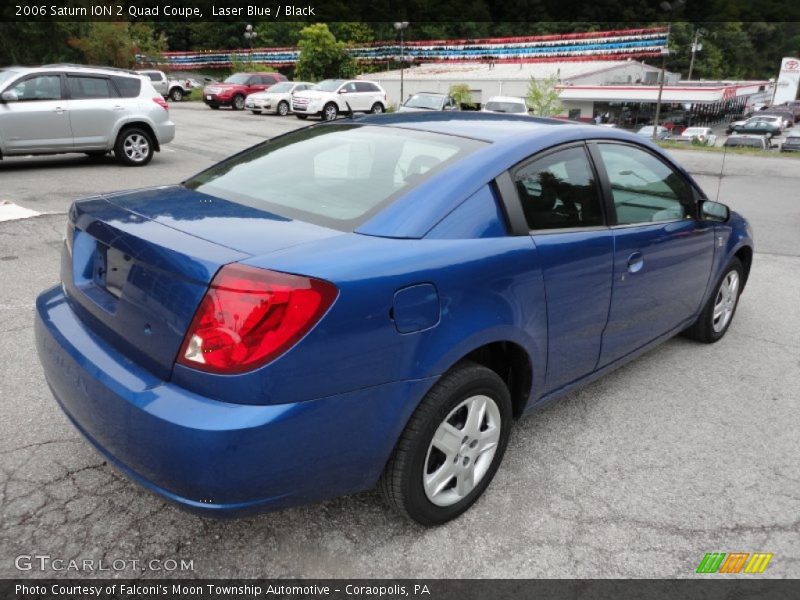 Laser Blue / Black 2006 Saturn ION 2 Quad Coupe