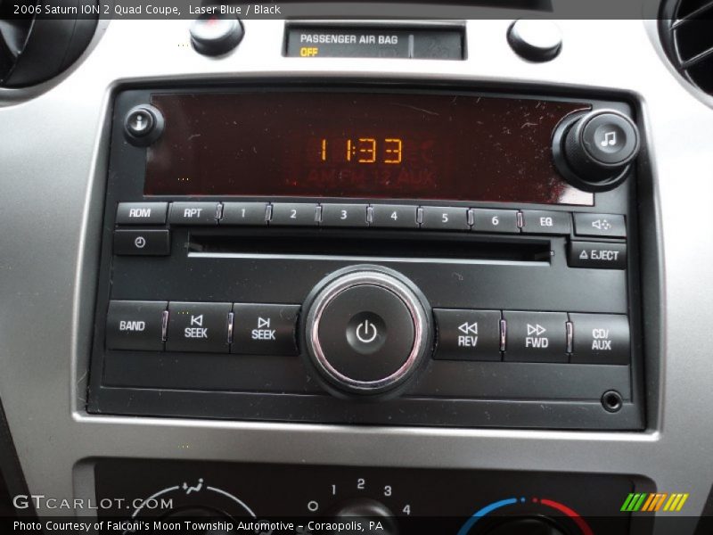 Laser Blue / Black 2006 Saturn ION 2 Quad Coupe