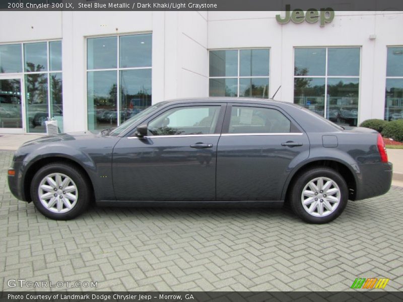 Steel Blue Metallic / Dark Khaki/Light Graystone 2008 Chrysler 300 LX