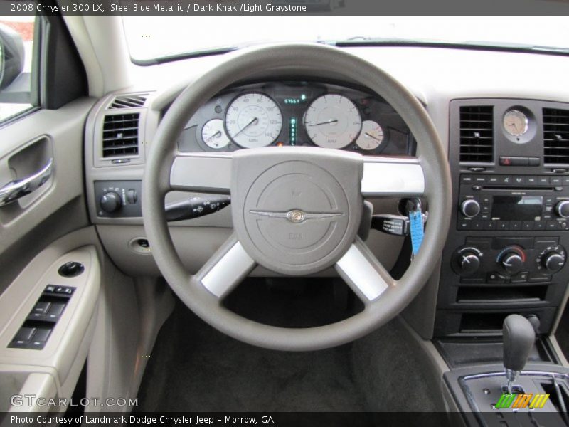 Steel Blue Metallic / Dark Khaki/Light Graystone 2008 Chrysler 300 LX