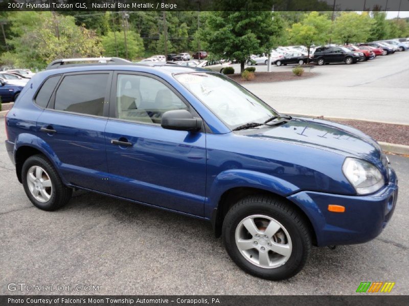 Nautical Blue Metallic / Beige 2007 Hyundai Tucson GLS