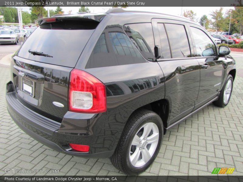 Brilliant Black Crystal Pearl / Dark Slate Gray 2011 Jeep Compass 2.4 Latitude