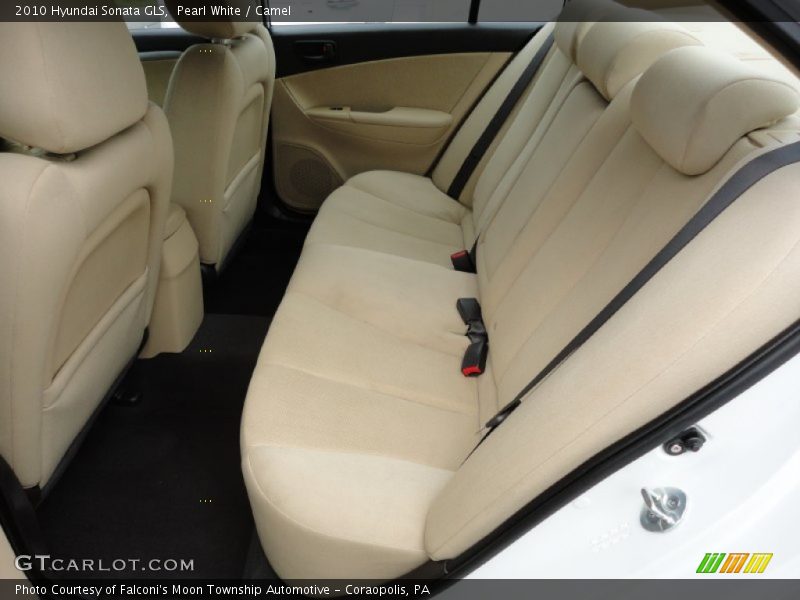 Pearl White / Camel 2010 Hyundai Sonata GLS