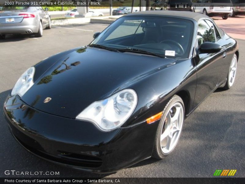 Black / Black 2003 Porsche 911 Carrera 4 Cabriolet