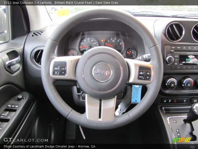 Brilliant Black Crystal Pearl / Dark Slate Gray 2011 Jeep Compass 2.4 Latitude