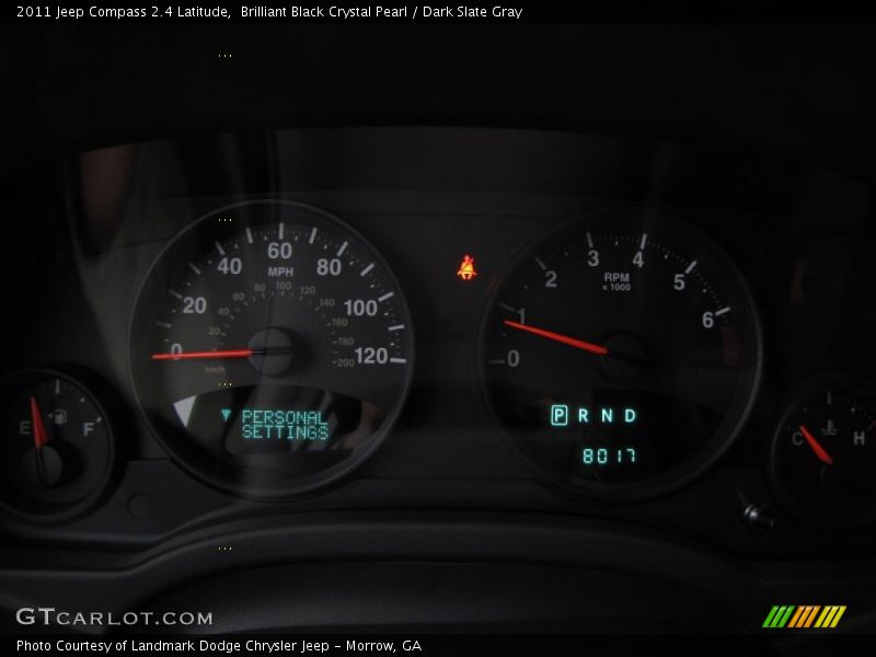 Brilliant Black Crystal Pearl / Dark Slate Gray 2011 Jeep Compass 2.4 Latitude