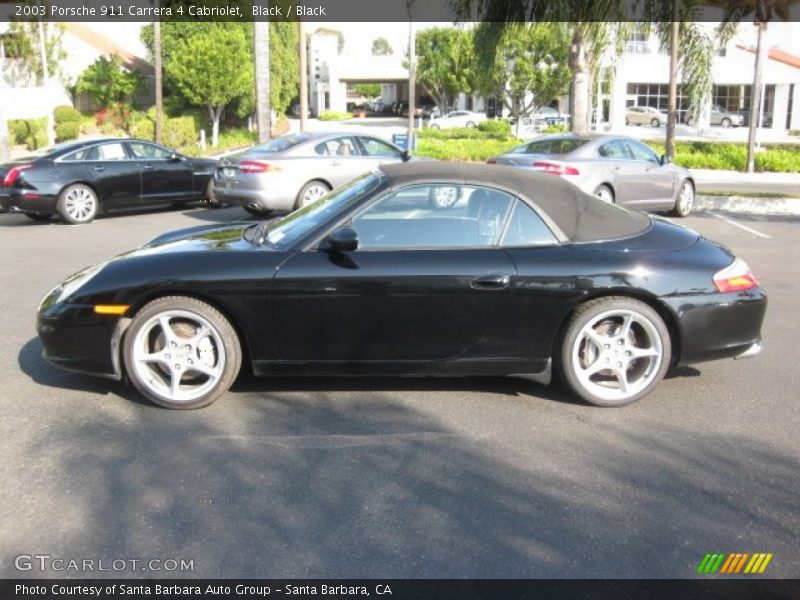 Black / Black 2003 Porsche 911 Carrera 4 Cabriolet