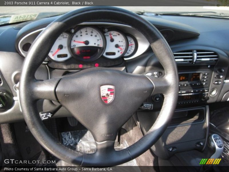 Black / Black 2003 Porsche 911 Carrera 4 Cabriolet