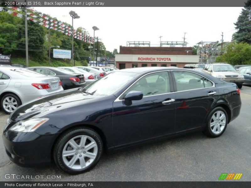 Black Sapphire Pearl / Light Gray 2008 Lexus ES 350