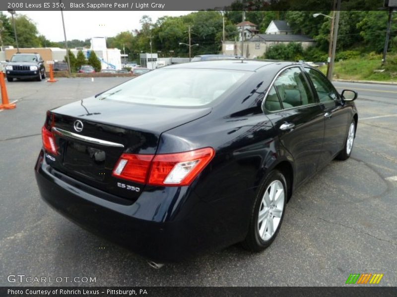 Black Sapphire Pearl / Light Gray 2008 Lexus ES 350