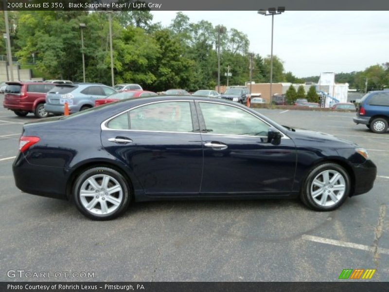 Black Sapphire Pearl / Light Gray 2008 Lexus ES 350