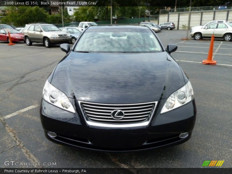 Black Sapphire Pearl / Light Gray 2008 Lexus ES 350